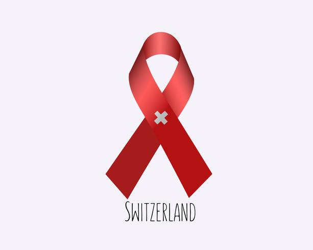 Mourning Switzerland Ribbon vector