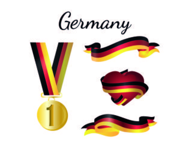 Germany Medal Flag vector