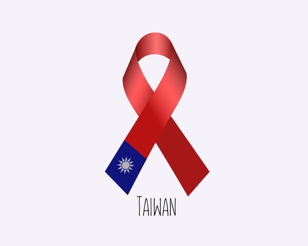 Mourning Taiwan Ribbon vector