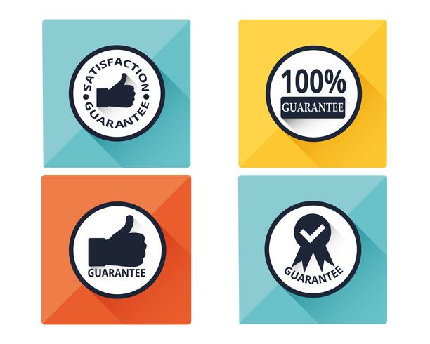 Set of Guarantee Icons vector