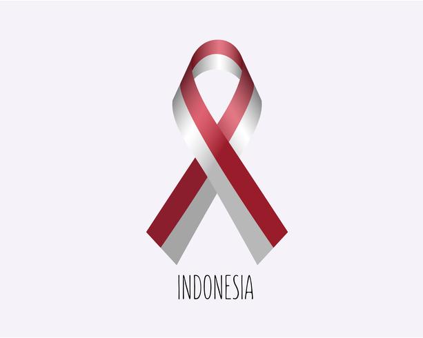 Mourning Indonesia Ribbon vector