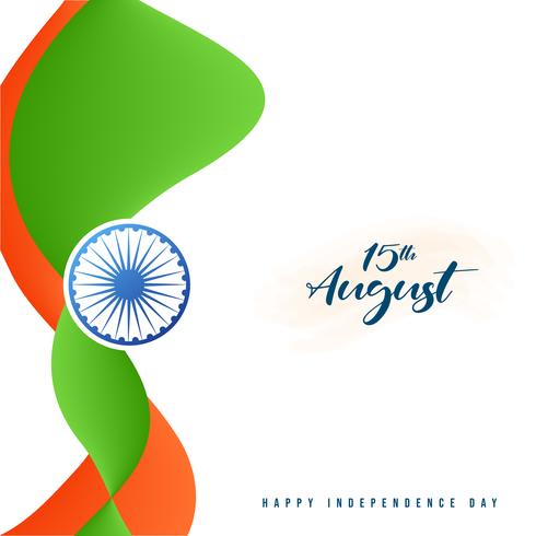 15 de agosto Feliz Día de la Independencia de la India vector