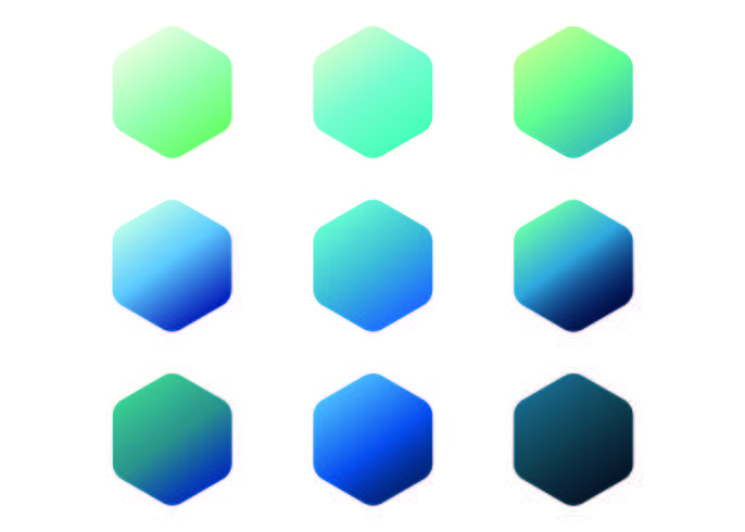 Blue Gradients Collection vector