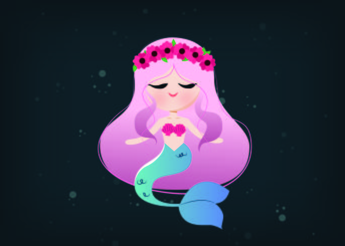 Ilustración de sirena vector