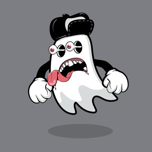 Cartoon ghost  vector