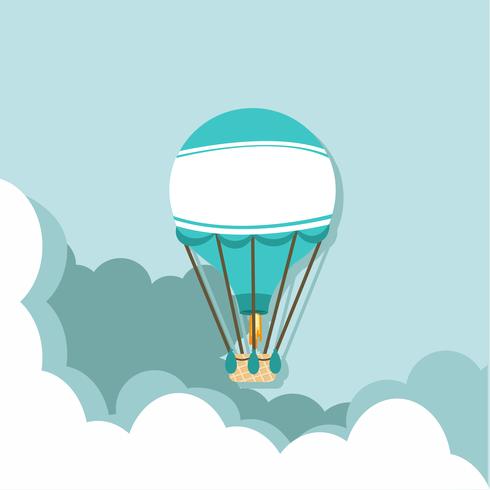 hot air balloon  in the sky vector