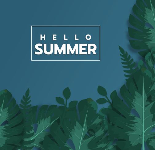 Hello summer background vector