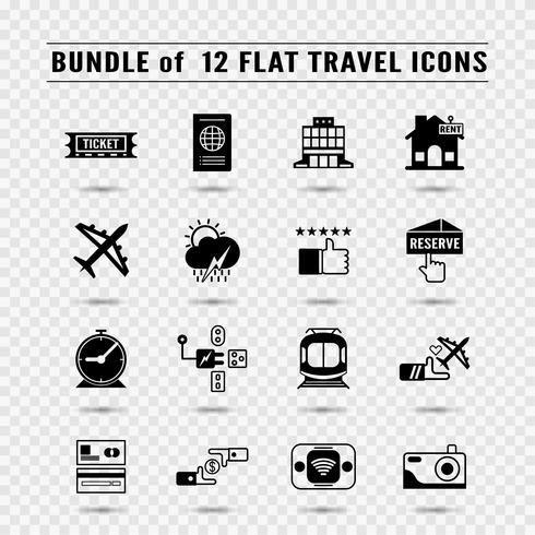 Bundle of icons in concept of travel vector