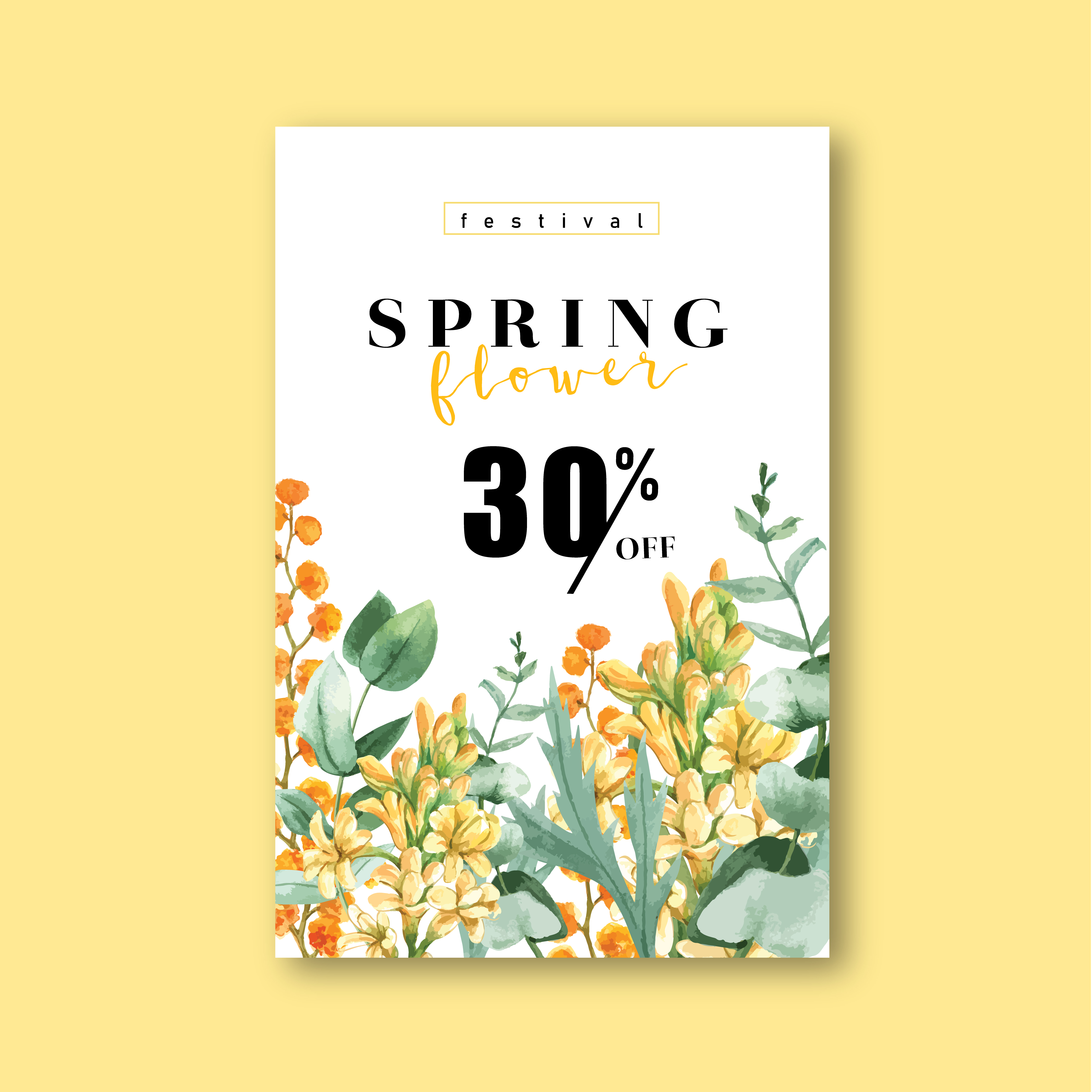 Download Spring Fresh Flower Sale Poster - Download Free Vectors ...