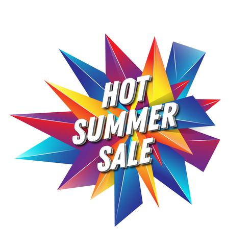 Hot summer sale text banner design vector