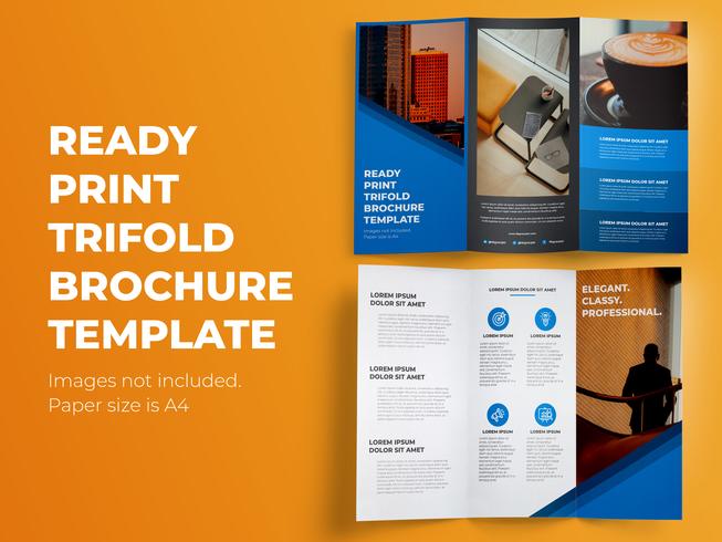 Ready Print Trifold Brochure Template vector