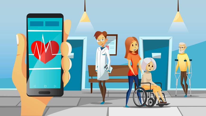 Hospital scene doctor and patients - Download Free Vectors, Clipart