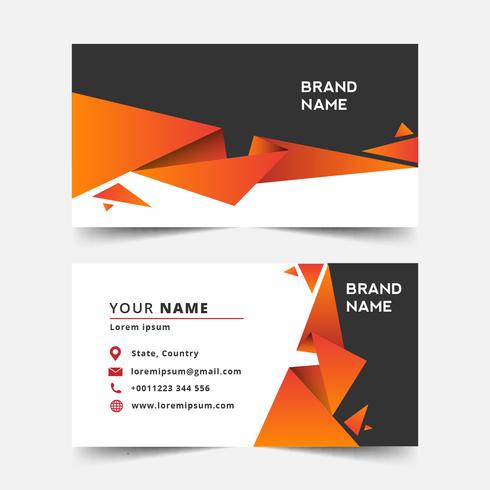 Geometric business card template vector