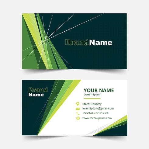 Modern geometric business lines card template vector