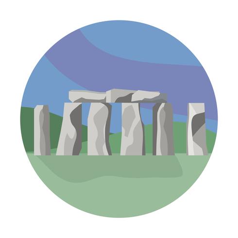 Hito Stonehenge sobre fondo blanco. vector