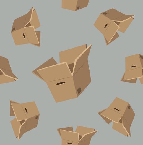 Cardboard Boxes pattern vector