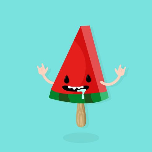 cartoon Watermelon slice vector