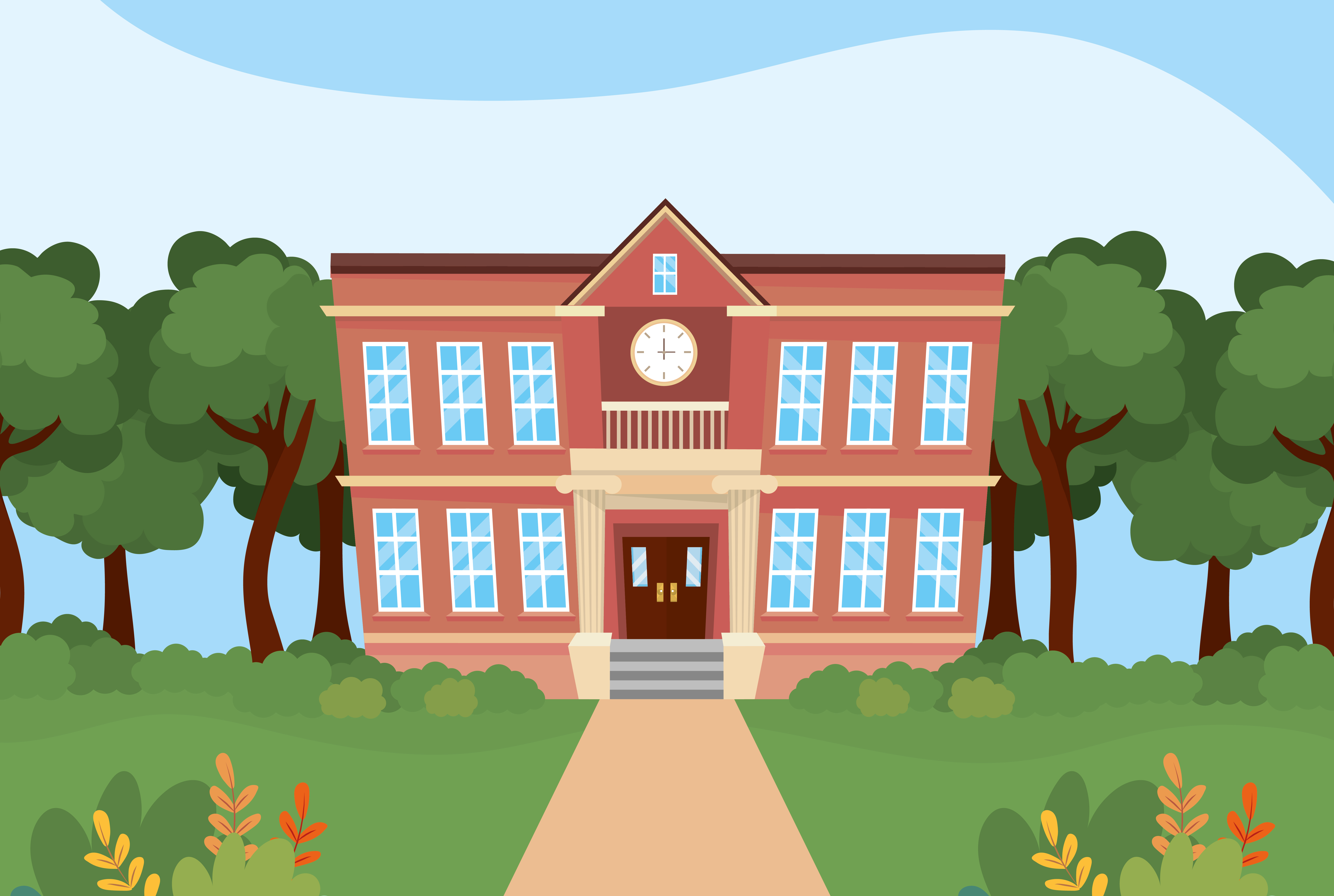 School Building SVG