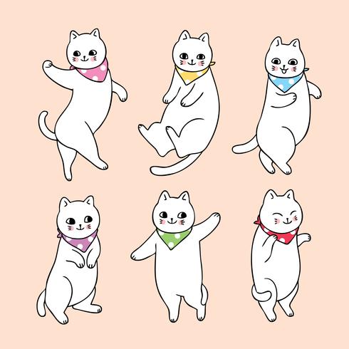 cat dancing  vector