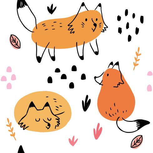 Fox Pattern  vector