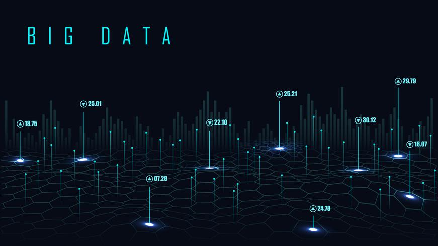 Big data background vector