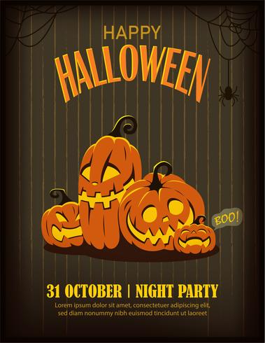 Banner de cartel de Halloween vector