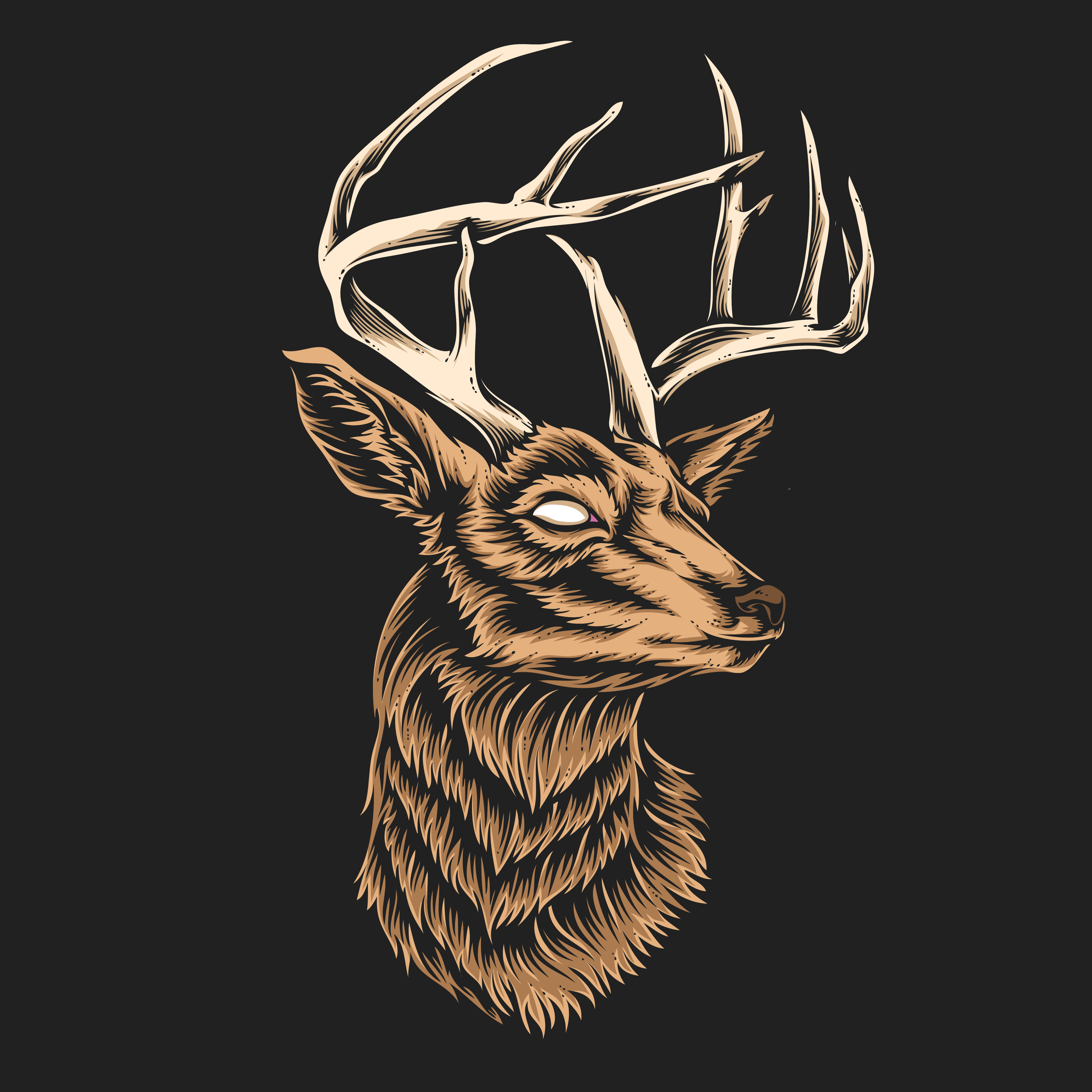 Download deer head vector - Download Free Vectors, Clipart Graphics ...