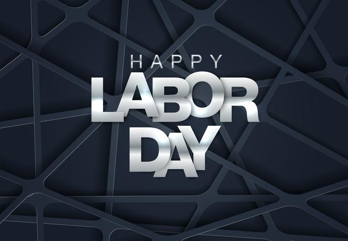 Geometric Labor Day Card vector