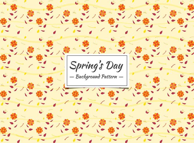 Spring seamless pattern with small orange flowers  vector