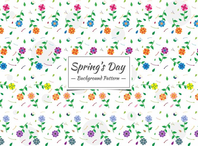 Spring seamless colorful floral pattern  vector