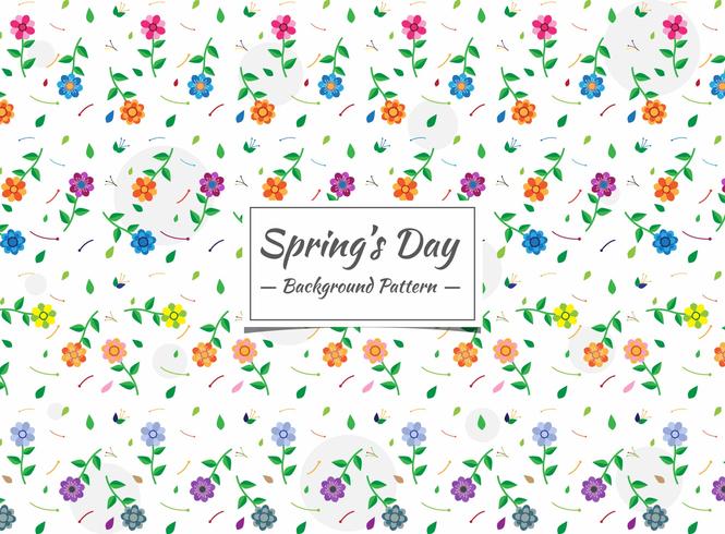 Spring seamless colorful floral pattern  vector