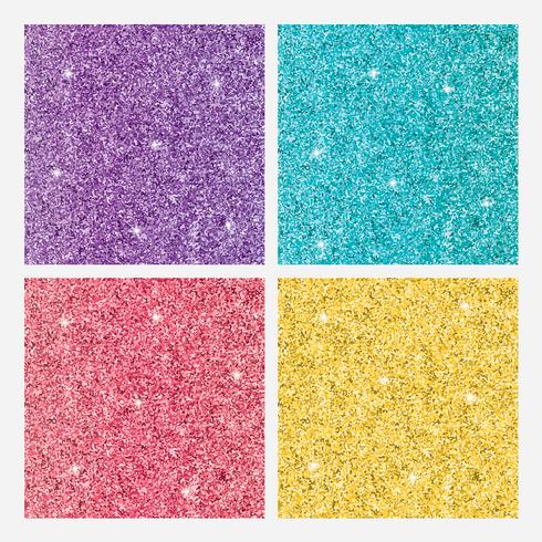 Set of Colored Shiny Glitter Backgrounds vector