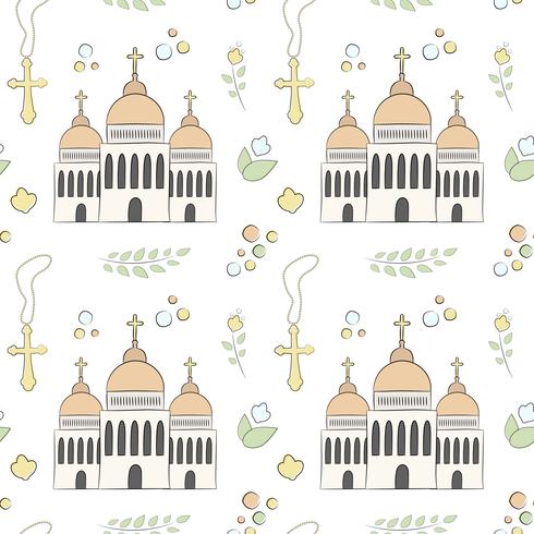 Seamless pattern of Christening vector
