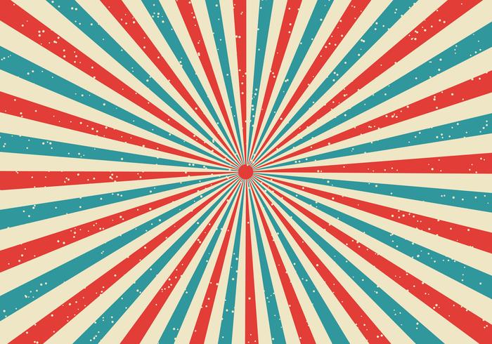 Retro sunburst and rays comic cartoon popart style background vector