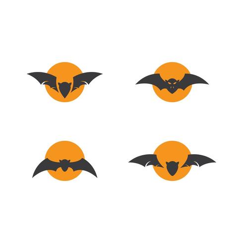 Bat ilustration logo vector 