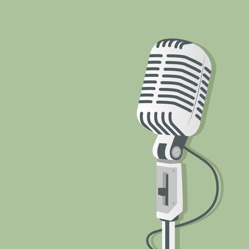 Retro microphone  vector