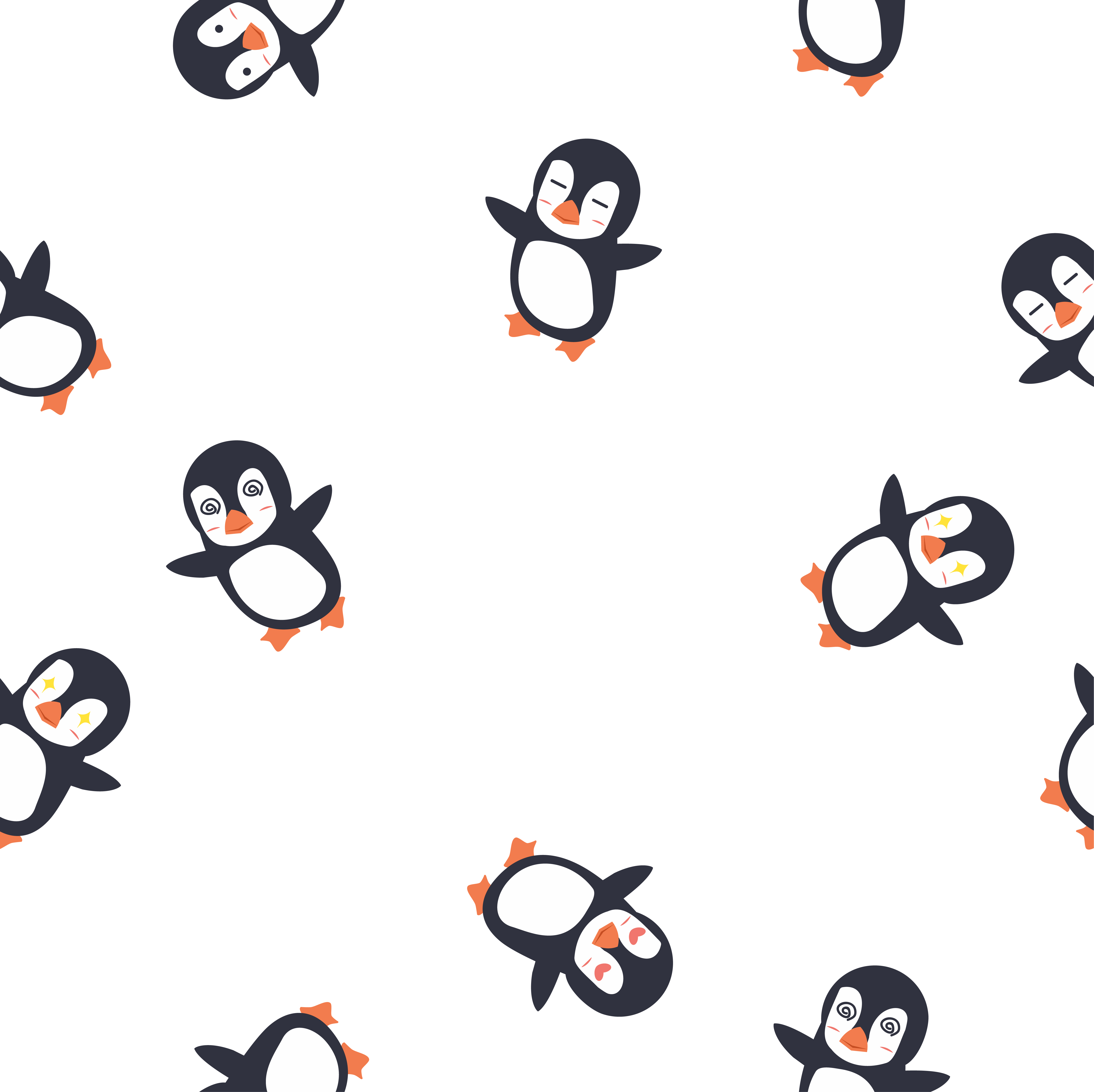 Download penguin emotion face seamless pattern - Download Free ...