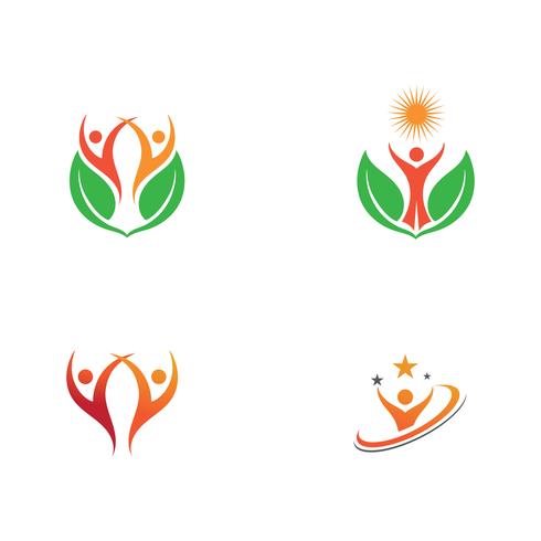 Human character logo sign vector