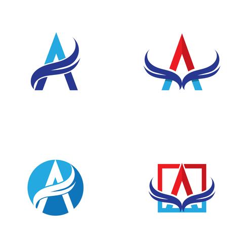 A Letter icon set vector