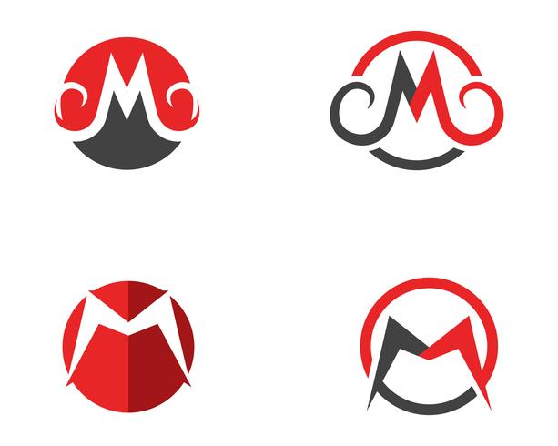 M letter icon set vector