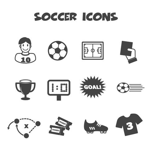 símbolo de los iconos de fútbol vector