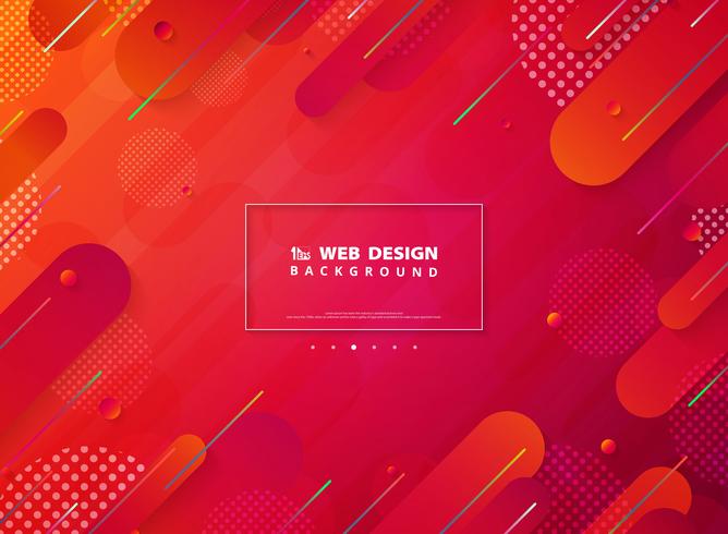 Vivid color stripe line tech landing page vector