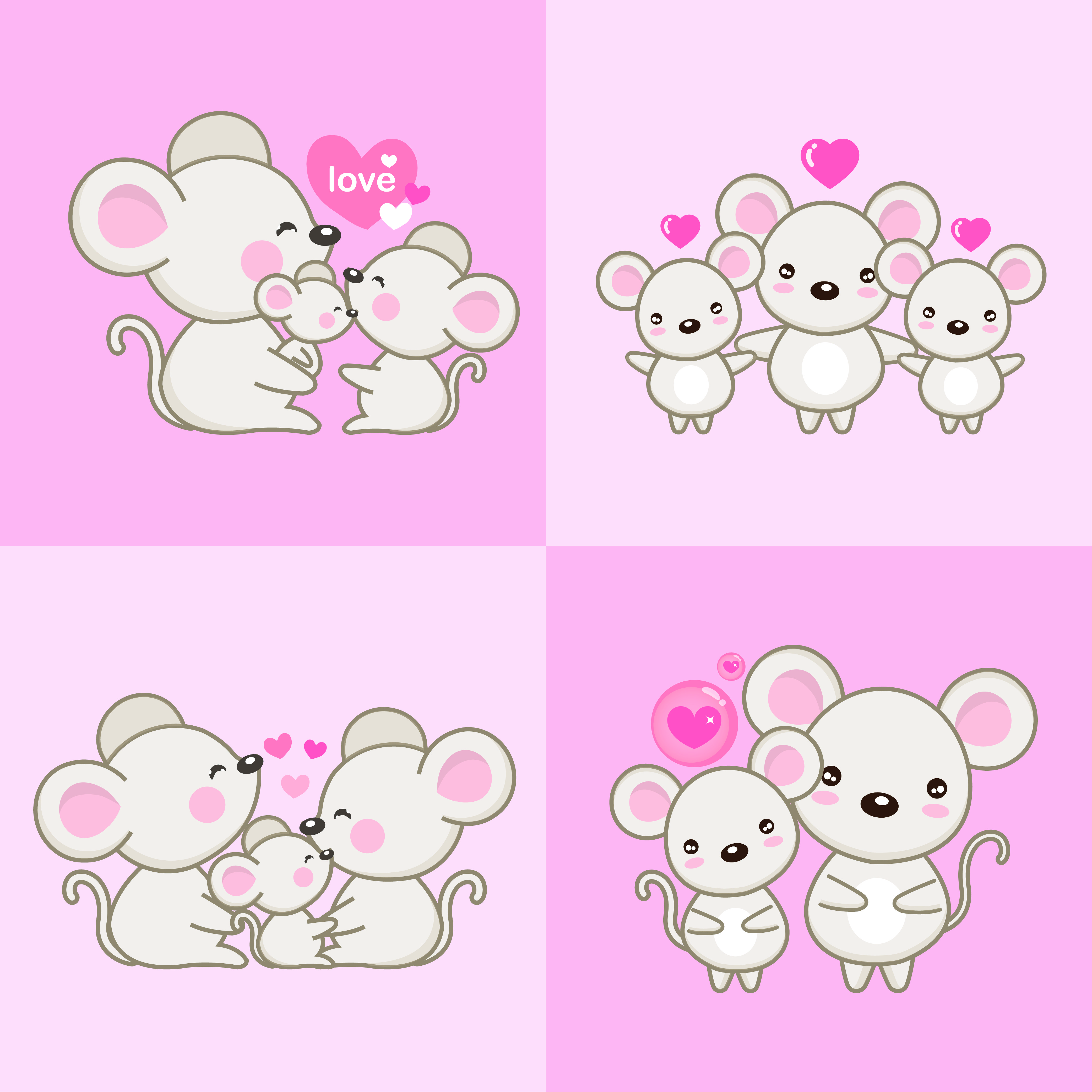 Cute dibujos animados familia ratón y bebé. 672990 Vector en Vecteezy Cute dibujos animados familia ratón y bebé. 672990 Vector en Vecteezy