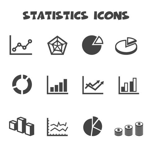 statistics icons symbol vector