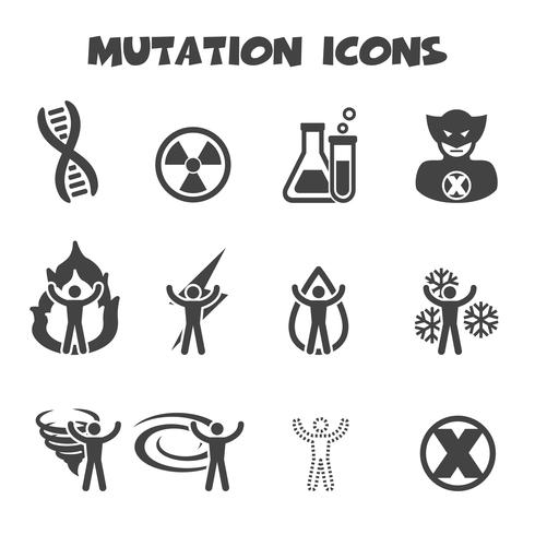 símbolo de los iconos de mutación vector