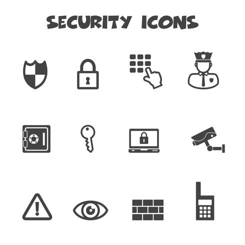 símbolo de los iconos de seguridad vector