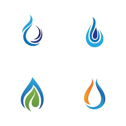 Vector de plantilla de logotipo de gota de agua