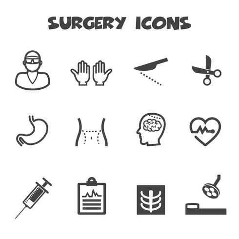 surgery icons symbol vector