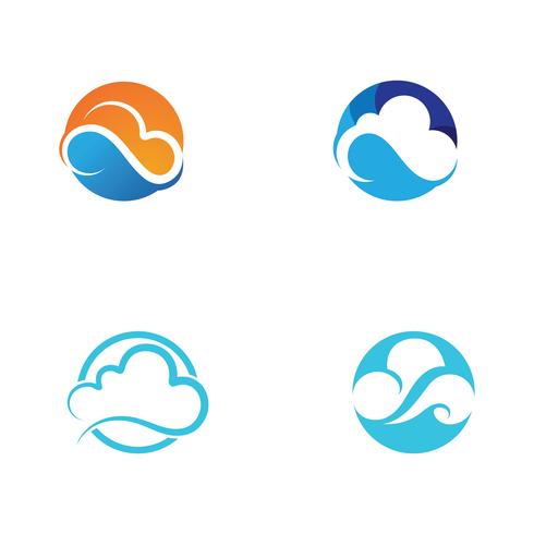 Cloud illustrator set vector