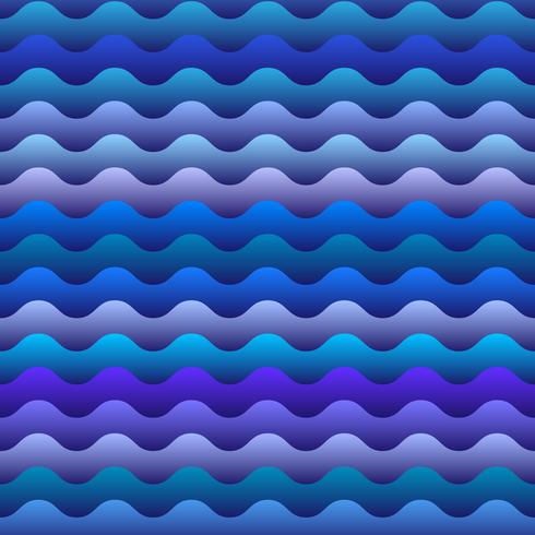 seamless pattern of  blue waves vector